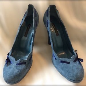 Vintage Marc Jacobs Blue Suede Heels sz10